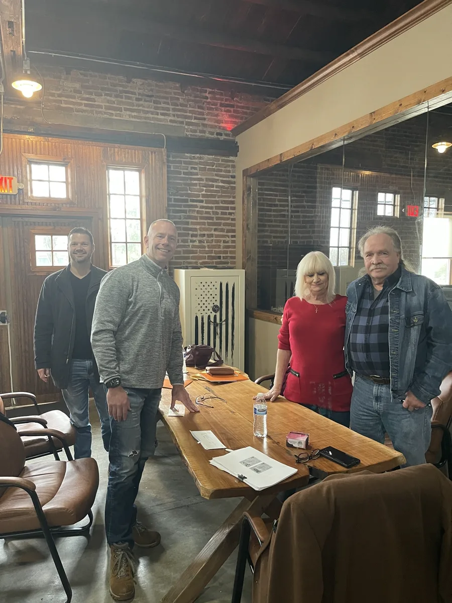 Sellers and Mike Wall after signing closing docs — Dayton Ohio